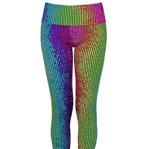 K Deer Rainbow Disco Dot Yoga Tights